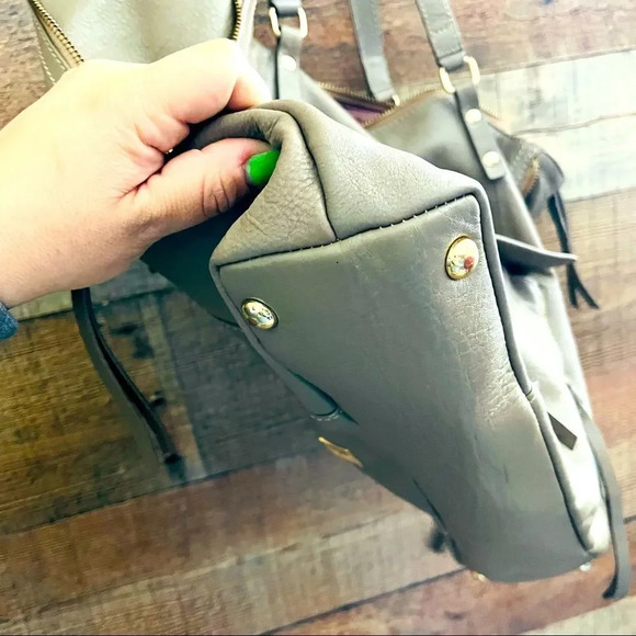 Kooba Leather Everette Tote Bag Taupe - Picture 12 of 12